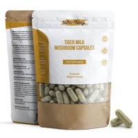 Nutri-things Tiger Milk Mushroom Capsules | Pure 500mg Extract for Immune & Respiratory Support | Vegan-Friendly HPMC | Anti-Inflammatory Benefits | Enhances Lung Health | 60 Count Resealable Pack