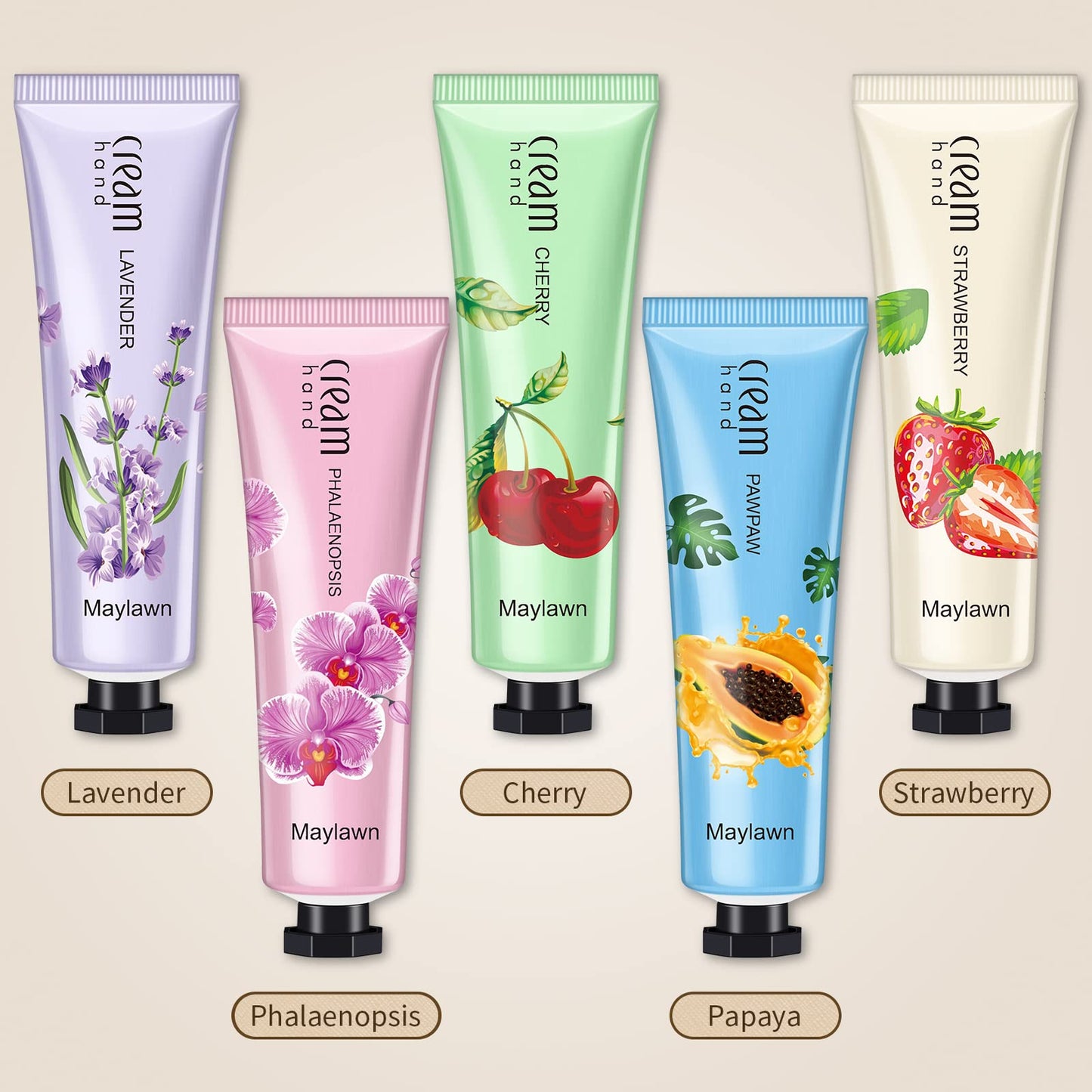 Maylawn Hand Cream, 5 x 30ml, Hand Cream Gift Sets, Pack of 5