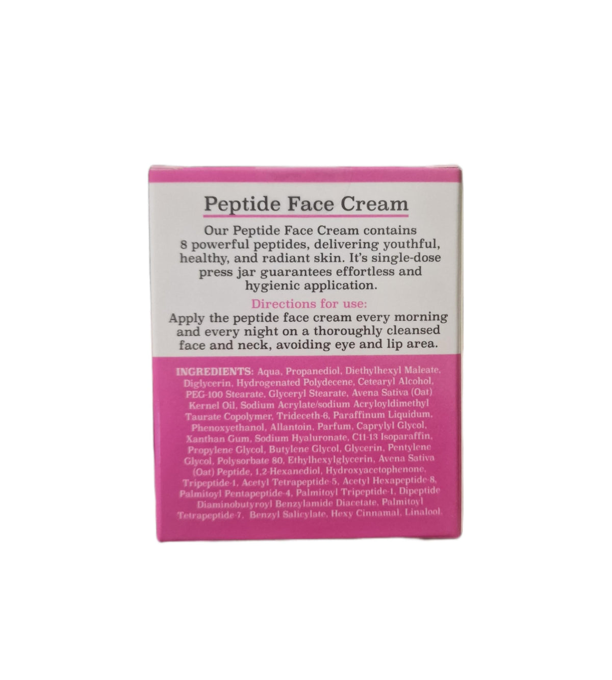 Dizzy Panda Peptide Face Cream 50ml - Advanced Anti-Aging Formula with Single-Dose Press Jar Technology