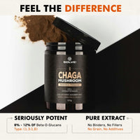 Solve Labs SOLVE Labs® ● Premium Siberian Chaga Extract Powder ● 10% Beta-D-Glucans ● 10:1 Extract ● Zero Fillers & Additives ● 100g ● 3 Months Supply