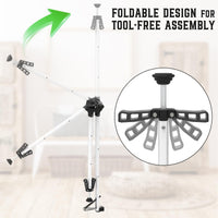 XARILK Aluminium Long Handle Toenail Clippers with Magnifying Glass Helps Obese, Elderly, Pregnant Women Without Bending Down to Cut Toenails (60cm,W/Magnifying Glass)