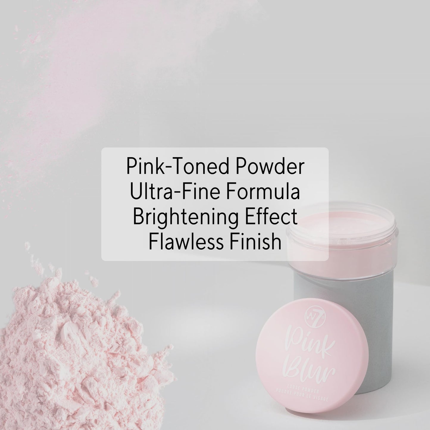 W7 Pink Blur Loose Setting Powder - Weightless Brightening & Blurring Face Powder For All Skin Tones