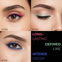 BROOKLIN Impala - Waterproof Eyeliner Brooklin | Water Resistant | Smooth Creamy Texture | Easy to Apply | Long Lasting | Colour 302 Dark Grey Brown