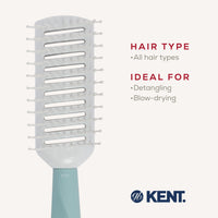 KENT Kent Brushes Kent Create, Tunnel Vented Hairbrush KCR3, Ideal for Detangling and Blow-Drying, Suitable For All Hair Types