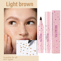 Waterproof Freckle Pen - Create Effortlessly Natural Sunkissed Makeup with Soft Dot Spot Pen (Light Brown)