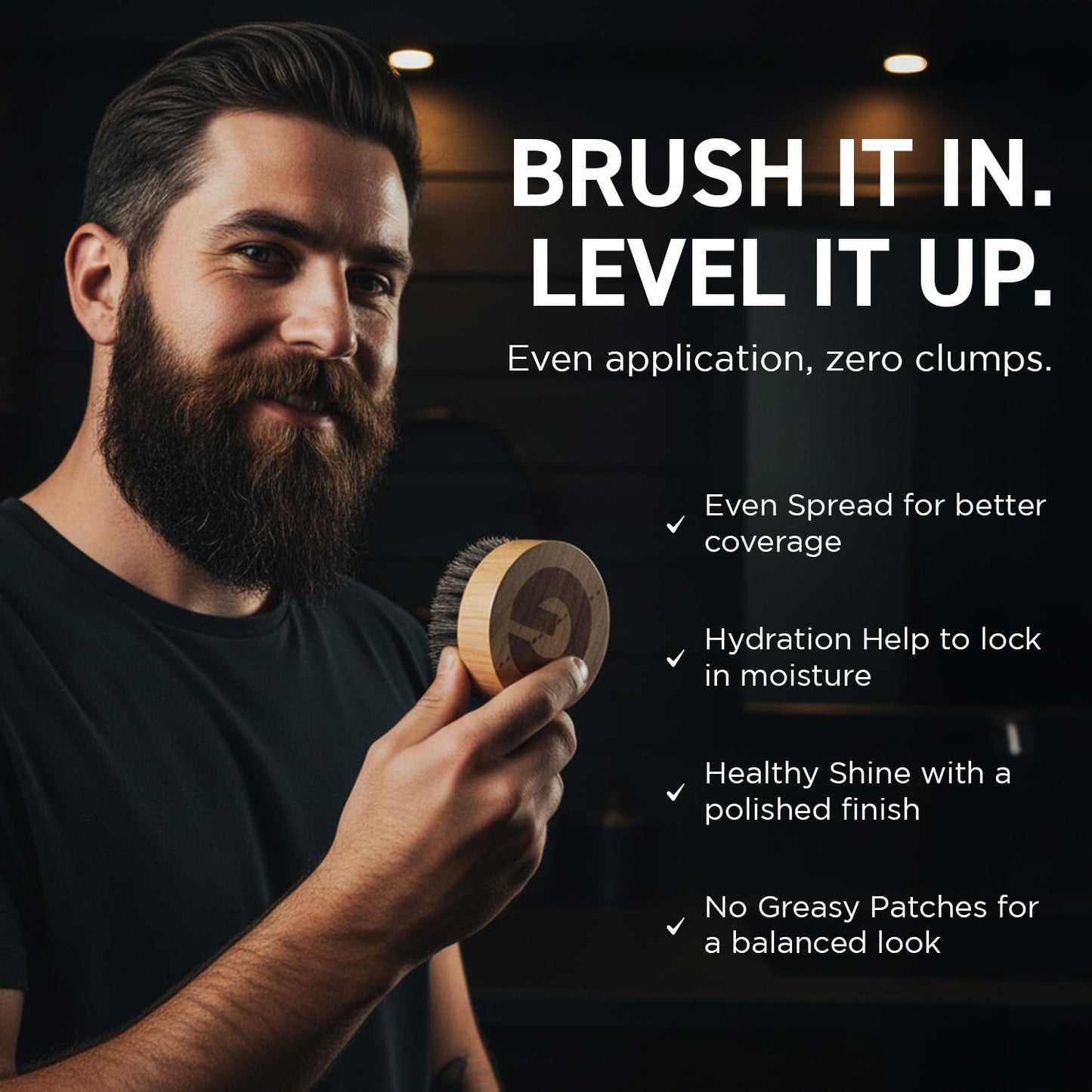 groomarang Groomarang Boar Bristle Beard Brush for Men Perfect Grooming Gift