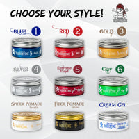 BarberTime BARBERTIME Hair Styling Aqua Wax | No2 Red Pomade Shine Look | Long Lasting Gel Formula Strong Hold 150 ml