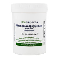 Magnesium glycinate as Magnesium bisglycinate | 0.55 lb – 250 g | Crystal Powder Soluble in Water | Heiltropfen®