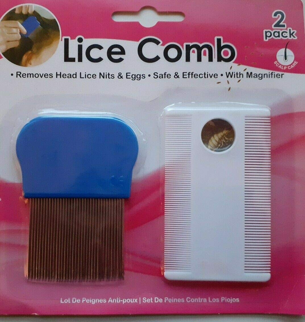 Lice Comb Metal Plastic Nit Hair Comb Set Magnifier Remove Head Lice And Eggs Effectively
