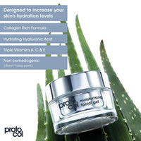 Proto-Col Proto-col - Collagen Gel, Moisturiser for Facial and Skin Hydration, Ultra Light Oil Free Formula for Results in 2 Hours, Made with Hyaluronic Acid, Vitamins A, C and E (50ml)
