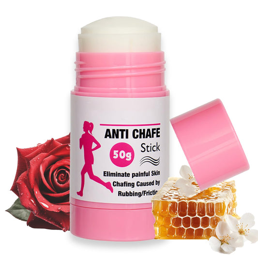 Shengqialun Anti Chafe Balm Stick - Anti Chafing Cream For Cyclists & Runners - Long-Lasting Chub Rub Stick With Beewax & Rose Oil - Daily & Holiday Essentials With Waterproof