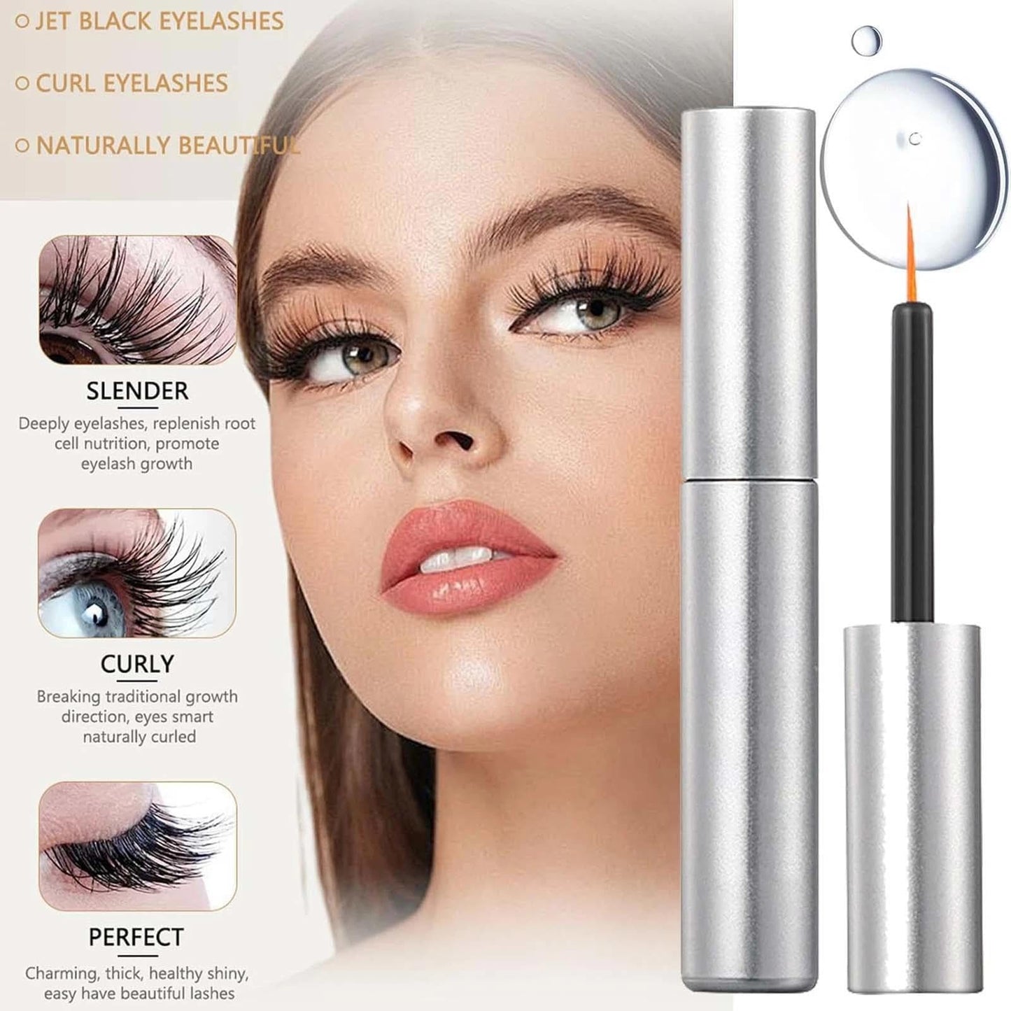 EveBeaty Eyelash Growth Serum - Enhances, Lengthens, Strengthens - 4ml