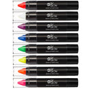 Neon Face Paint Stick by UV Glow - Genuine and original UV Glow product - glows brightly under UV Light! (Set of 8)