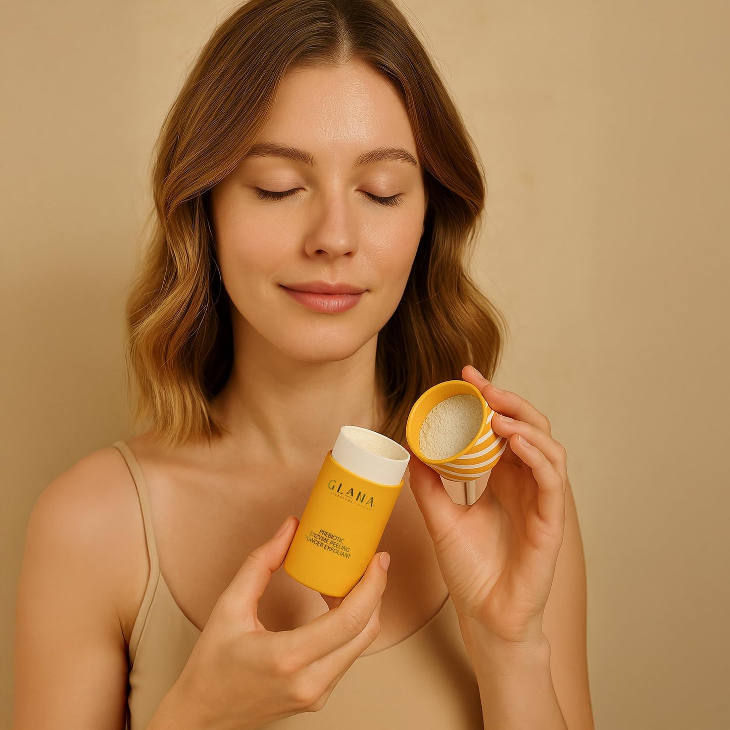 Glana Natural Skincare Prebiotic Peeling Powder Exfoliant