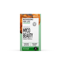 Mushrooms 4 Life Organic Myco Beauty Tremella + Chaga Mushroom Super Blend (6 Mushroom Blend)| 60 Caps or 60g Powder - Mushroom Superfood Supplement - Pure Grade Extracts, No Binders (60 Caps)