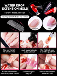 EBANKU 96PCS Clear Dual Nail Forms System Full Cover Nail Mold