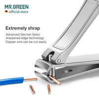 MR.GREEN Nail Clippers with Build-in Nail File Stainless Steel Anti-Rust Nail Scissors Manicure and Pedicure Tools for Women, Men and Seniors