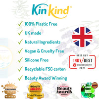 KinKind CLEANSE me! 2 in 1 Shampoo & BodyWash Bar. Soap free Shampoo bar for normal to greasy hair. Ideal for men. Up to 50 washes. Vegan, Cruelty Free, UK made