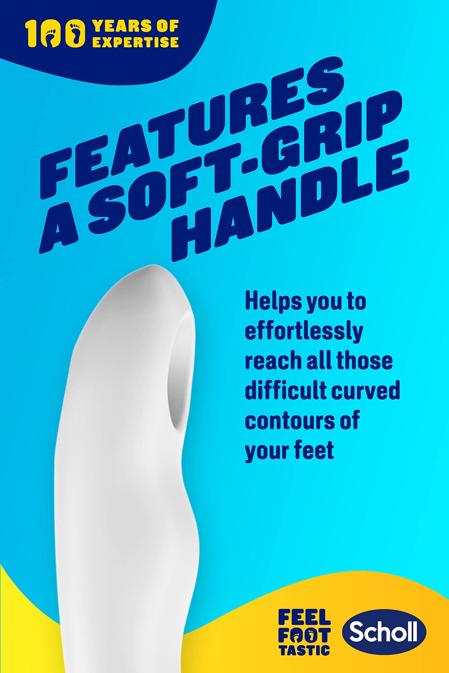 Scholl Nano-Glass Foot File and Callus Remover - Comfortable, Gentle Hard Skin and Callus Removal