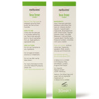Nelsons Tea Tree Cream (30ml), Natural Face & Body Cream with Australian Tea Tree Oil for Skin, Widely Considered A Natural Antiseptic and Antifungal, Fragrance Free, Paraben Free