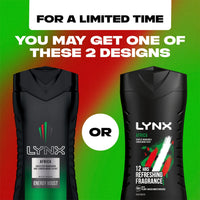 2x Lynx 12hr Refreshing Africa Squeezed Mandarin & Sandalwood Bodywash, 225ml