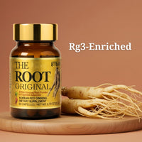 BTGIN The Root Original Korean Red Panax Ginseng Supplement - 100% Whole Fine Root Powder with Natural Fiber & Minerals - Caffeine Free Stamina, Wellness & Immunity Support - 60 Capsules