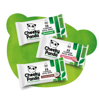 The Cheeky Panda Bamboo Facial Make Up Remover Wipes | Sustainable Face Wipes Eye Makeup Remover | Coconut Scented Pack of 25 Face Wipes | 99% Purified Water