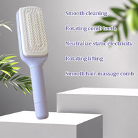 ExcellaElite Detangle Brush,Two-Tiered Detangling Hair Brush,Girls Hair Brush with Oval Handle Cleaning Claw,for Curly,Straight,Thick,Wet & Dry Hair (Roland Purple)