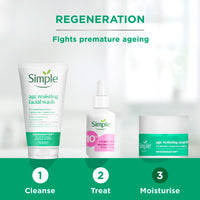 Simple Regeneration Age Resisting Face Cream SPF 15 with 3% Glycerin, Green Tea and Mushroom Extract Anti-Ageing Moisturiser 50 ml