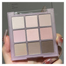 9-Color Matte Eyeshadow Palette for Women - Soft, Blendable Nude and Cold Brown Shades for Natural Looks - Milk Tea Warm Nude Palette