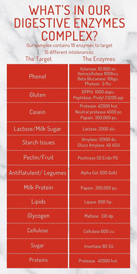 Digestive Enzymes – Comprehensive Food Intolerance Complex – Targets Multiple Intolerances Including Gluten, Lactose & Casein – 120 Capsules – UK Made – Zero Additives (120 Count (Pack of 1))