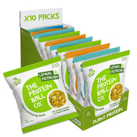 THE PROTEIN BALL CO Protein Balls Vegan Mixed Variety Pack by The Protein Ball Co - Natural, Plant Based Protein Snacks with Added Vitamins - 10 x 45g Bags - High Fibre, Gluten Free, No Artificial Sweeteners