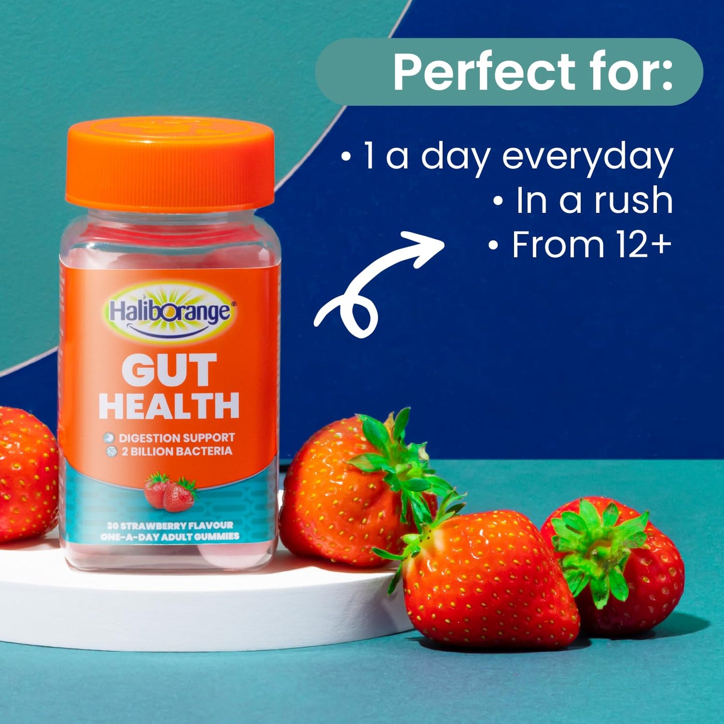 Haliborange Adult Gut Health - 30 Strawberry Gummies