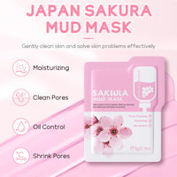 Skin Care Sets & Kits, Cherry Blossom Skincare Set Skin Care for Teenage Girls, Pamper Sets for Women Skincare Sets with Face Cream,Face Serum,Lip Mask,Sleep Mask,Eye Mask,Mud Mask