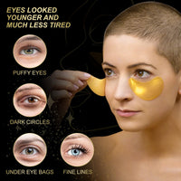 Generic Under Eye Patches,24K Gold Eye Masks, Eye Masks for Anti Wrinkles, Dark Circle Puffiness, Eye Gel Patch Women Men Under Eye Gel Patches (20 Pairs)