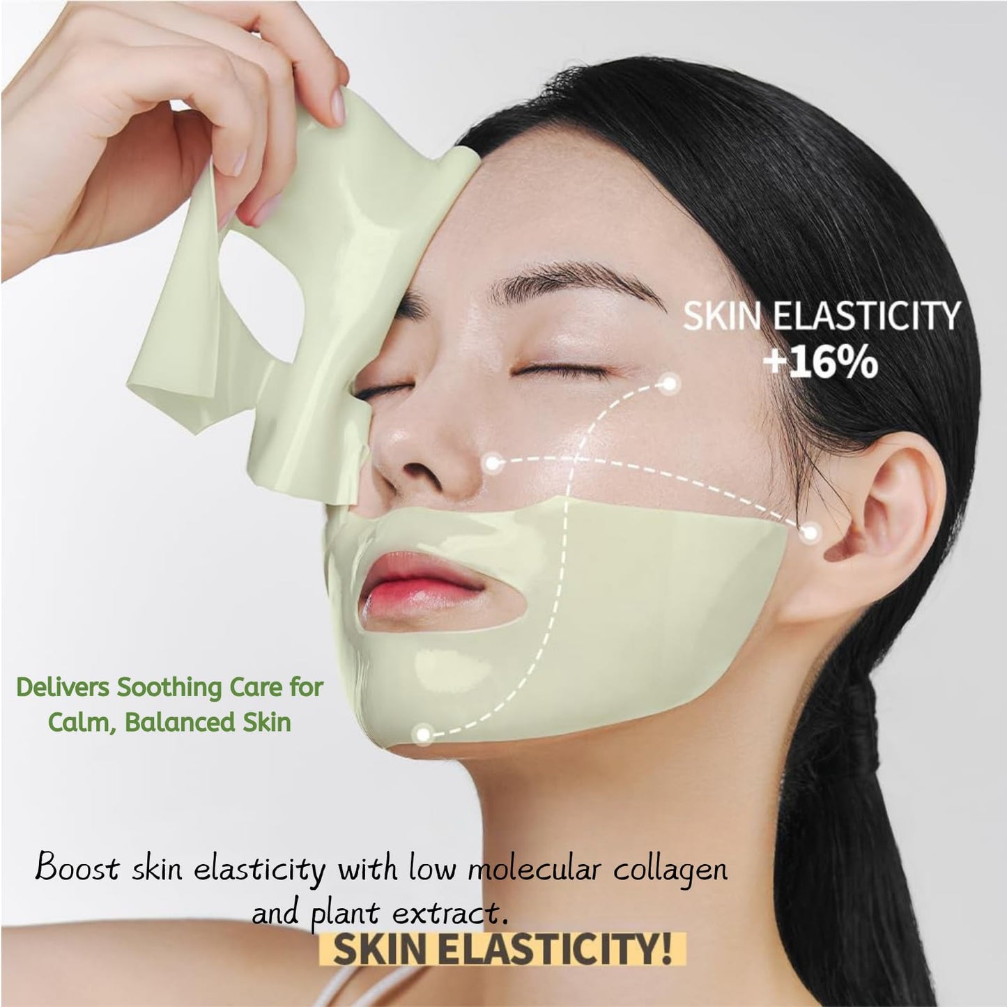 IZBEAUVO 3Pcs Heartleaf 70 Collagen Face Mask, Bio Overnight Sheet Mask for Glass Skin, Color Changing Collagen Gel Mask, Hydrogel Face Masks with Hyaluronic Acid, Deep Hydration, Tightening, Korean Skincare