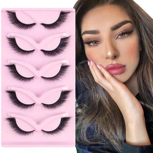 Parriparri Eyelashes Fox Eye 5 Paris Cat Eye Lashes Natural Look Faux Mink
