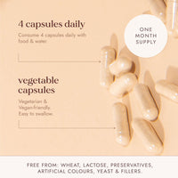 Fushi Vegan Collagen Booster, Vegan Amino Acids, with Vitamin C, E, Biotin, Copper and Botanical Extracts (120 Capsules)