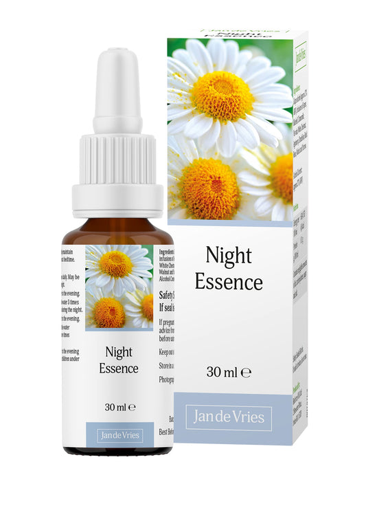 A.Vogel Jan De Vries Night Essence | Promote Better Sleep | Flower Essence | Quieten an Over-stimulated Mind | Contains Chamomile, Aspen & Bluebell | 30ml