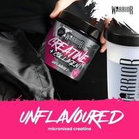Warrior Creatine Monohydrate Powder + Hydrolysed Collagen Peptides 270g (30 Servings) – Micronised Creatine and Collagen Supplement for Muscle, Hair, Skin, Nails & Joints for Women – Unflavoured