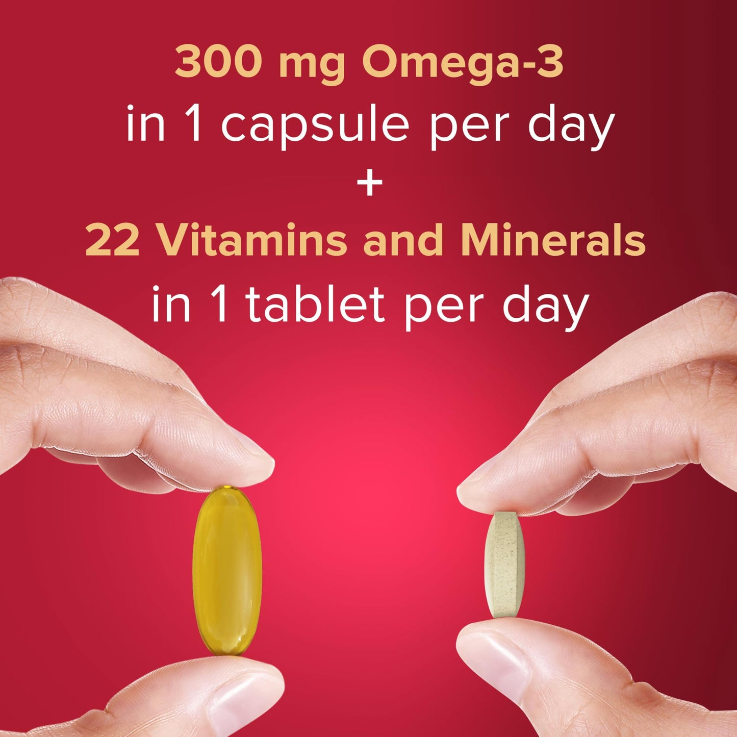 SEVEN SEAS Seven Seas Omega-3 and Multivitamins Man 50plus, 30-Day Duo Pack, with B Vitamins and Calcium, 30 Omega-3 Capsules and 30 Multivitamin Tablets