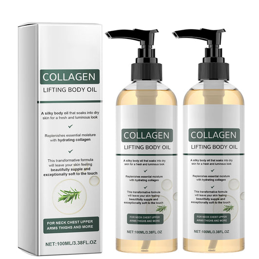 2PCS Collagen Body Oil Set - Firming, Moisturizing, and Nourishing Massage Oil for Skin Care