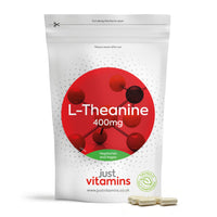 L Theanine High Strength 400mg | 120 Vegan Capsules | Supports Relaxation, Focus & Stress Relief | Fast Absorption | UK Made - Just Vitamins