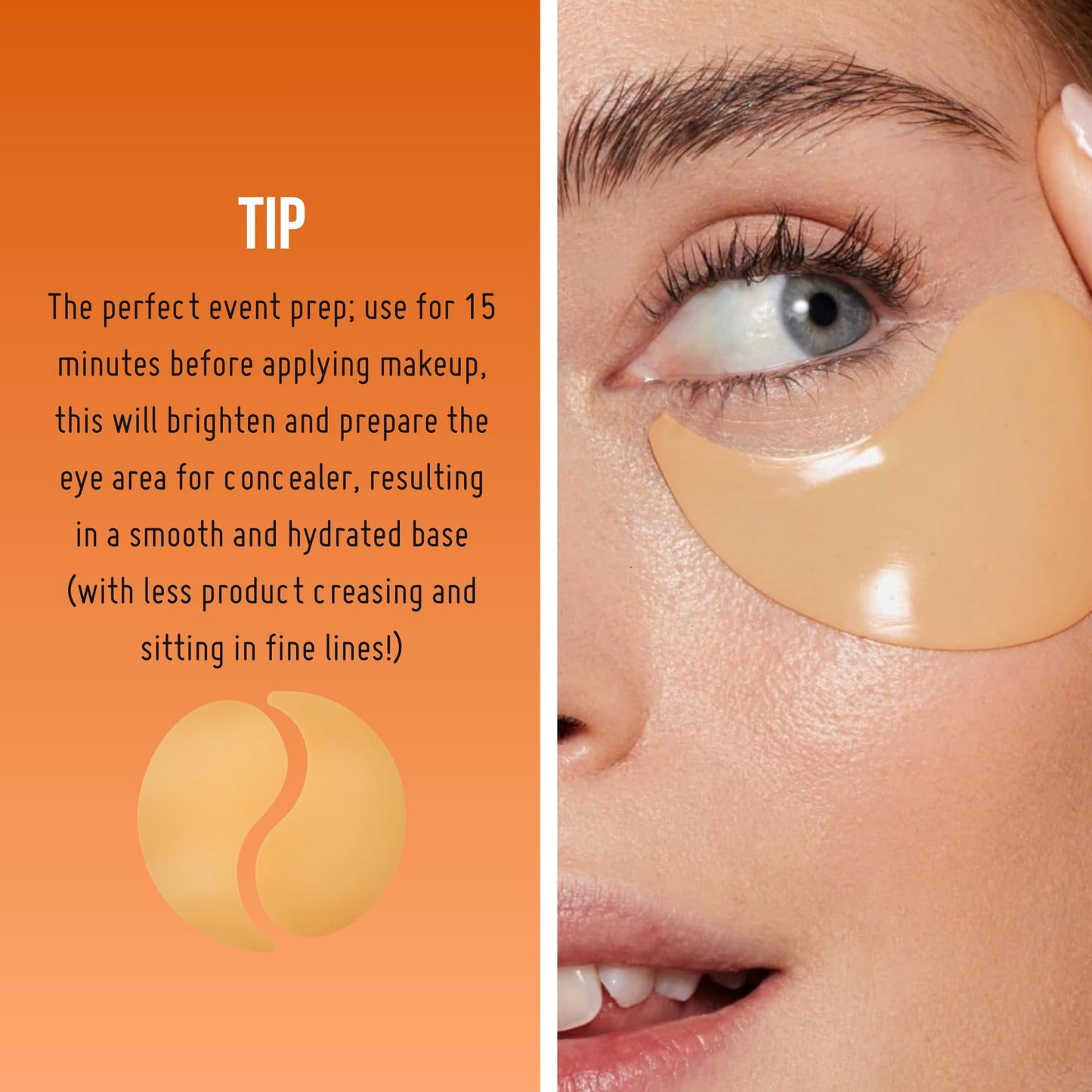 Nip+Fab Vitamin C Jelly Eye Patches, Brightening and Hydrating, 20 pairs