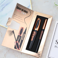 SPORTEON 4D Silk Fiber Mascara Waterproof, Luxuriously Longer, Thicker, Voluminous Eyelashes, Long-Lasting