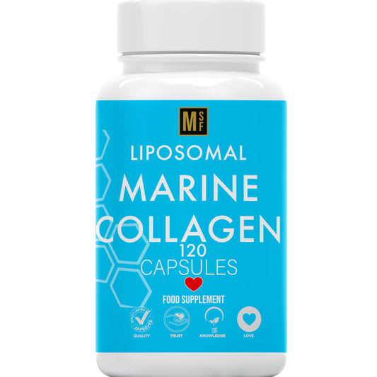 Liposomal Marine Collagen 120 High Strength Collagen Capsules 2760mg Hyaluronic Acid Vitamin C & Biotin | Collagen Supplements for Women & Men (Halal)