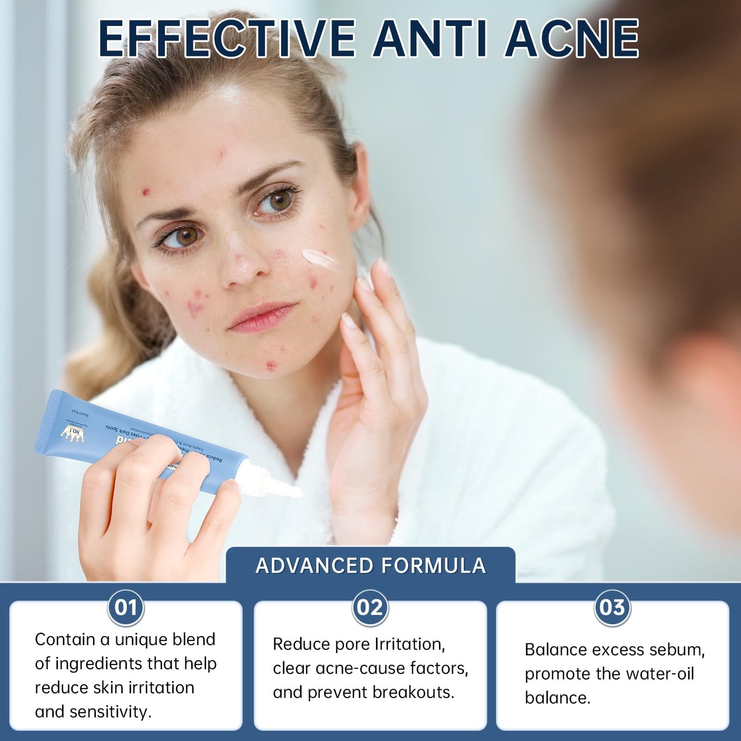 Azelaic Acid face serum cream for Redness Relief,Dark Spots,Azelaic Acid Acne Cream with Niacinamide & Vitamin C,Acid 14% Facial Serum Balance Excess Sebum & Soothe Irritation,30ml,2pcs