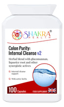 SH SHAKRA HEALTH Colon Purity: Internal Cleanse v2 - Ultimate Bowel Flush, Constipation & Regularity. Ideal Before or After Colonic Treatments | Shakra Health