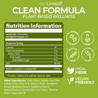 NKD Living High Fibre Inulin Gummies (60 Vegan Gummies) 5g of Fibre per Serving - with 1 Billion Live Cultures - Gut Health and Digestive System Support