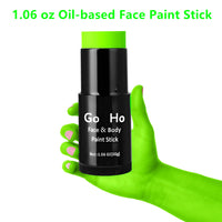 Go Ho Cream-Blendable Light Green Face Paint Stick (1.06 Oz),Grinch Costume Makeup,Light Green Full Body Paint Stick for Halloween Cosplay SFX Makeup,Waterproof